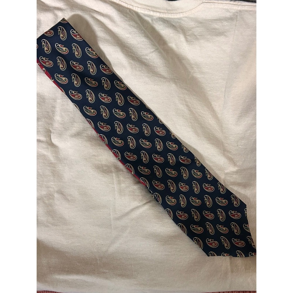 Vintage Tommy Hilfiger Neck Tie 1990's Paisley Pattern Multi-Colored Silk